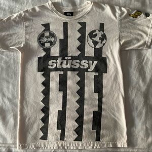 Stüssy | Vintage Stussy Rising 80 Soccer International Tribe World Wide T-shirt